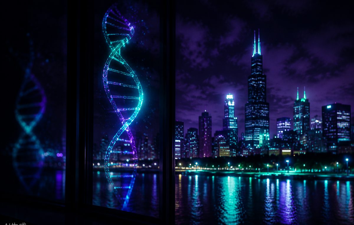Chicago skyline representing Gene Matrix AI’s global expansion