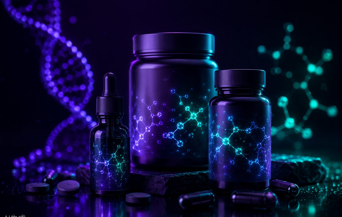 Supplements and vitamins representing personalized supplement genetics
