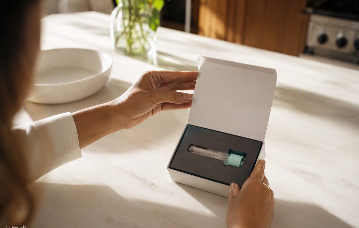 Gene Matrix DNA collection kit unboxed at home — swab, instructions and prepaid return mailer